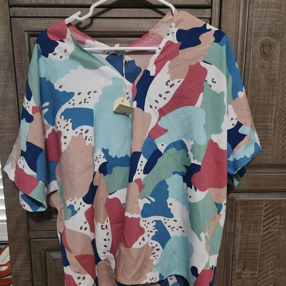 Multi colored oversized shirt